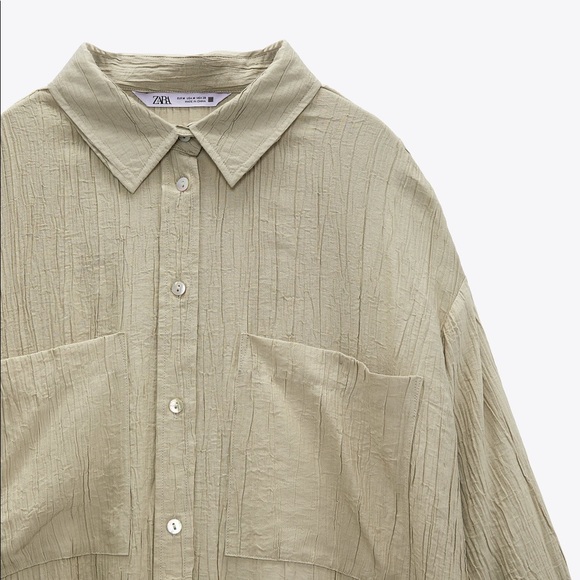 WRINKLE EFFECT OVERSIZED SHIRT - Picture 6 of 6